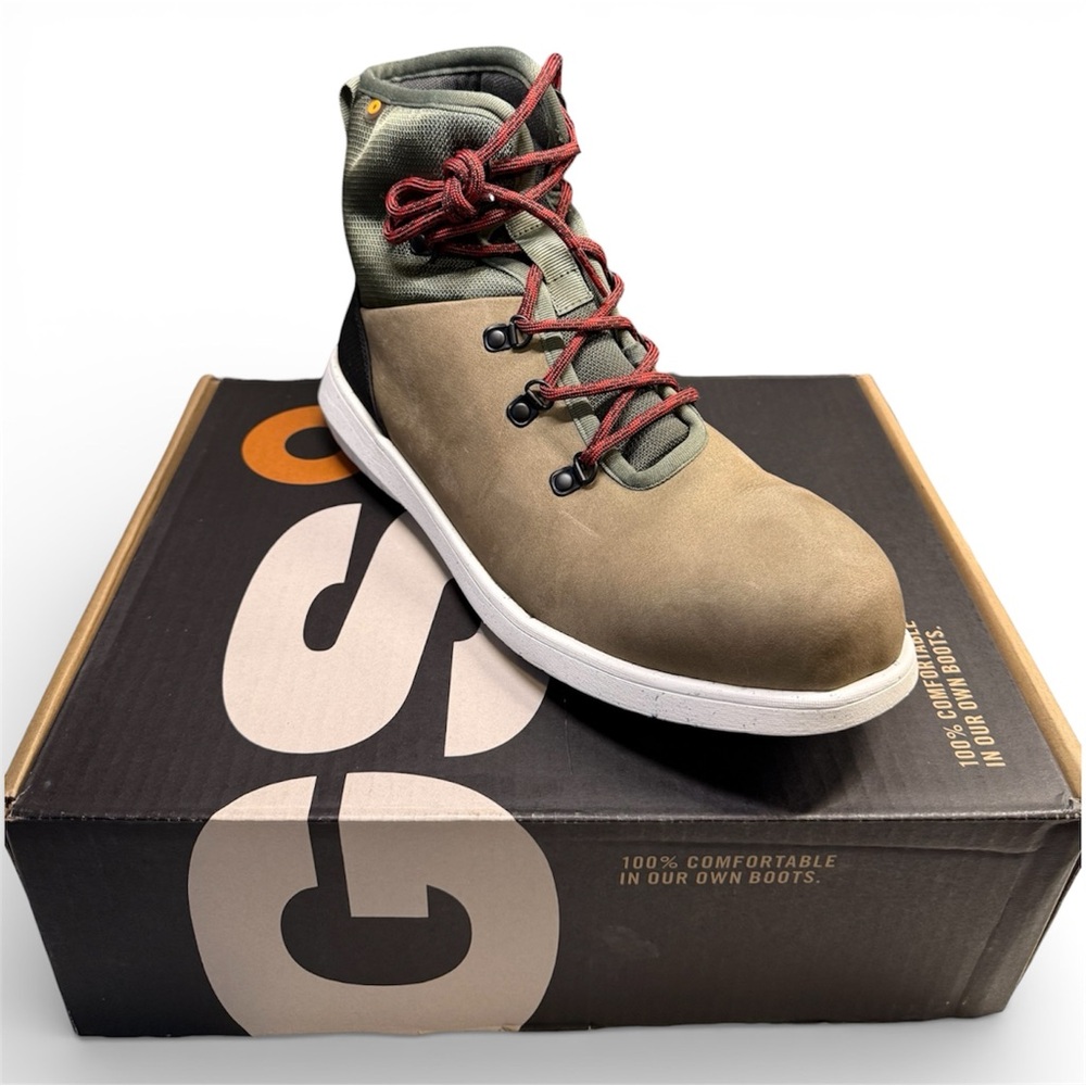 NIB Bogs Cypress Lace Comp Toe Work Boot in Loden - Women's Size 11 | EU 42